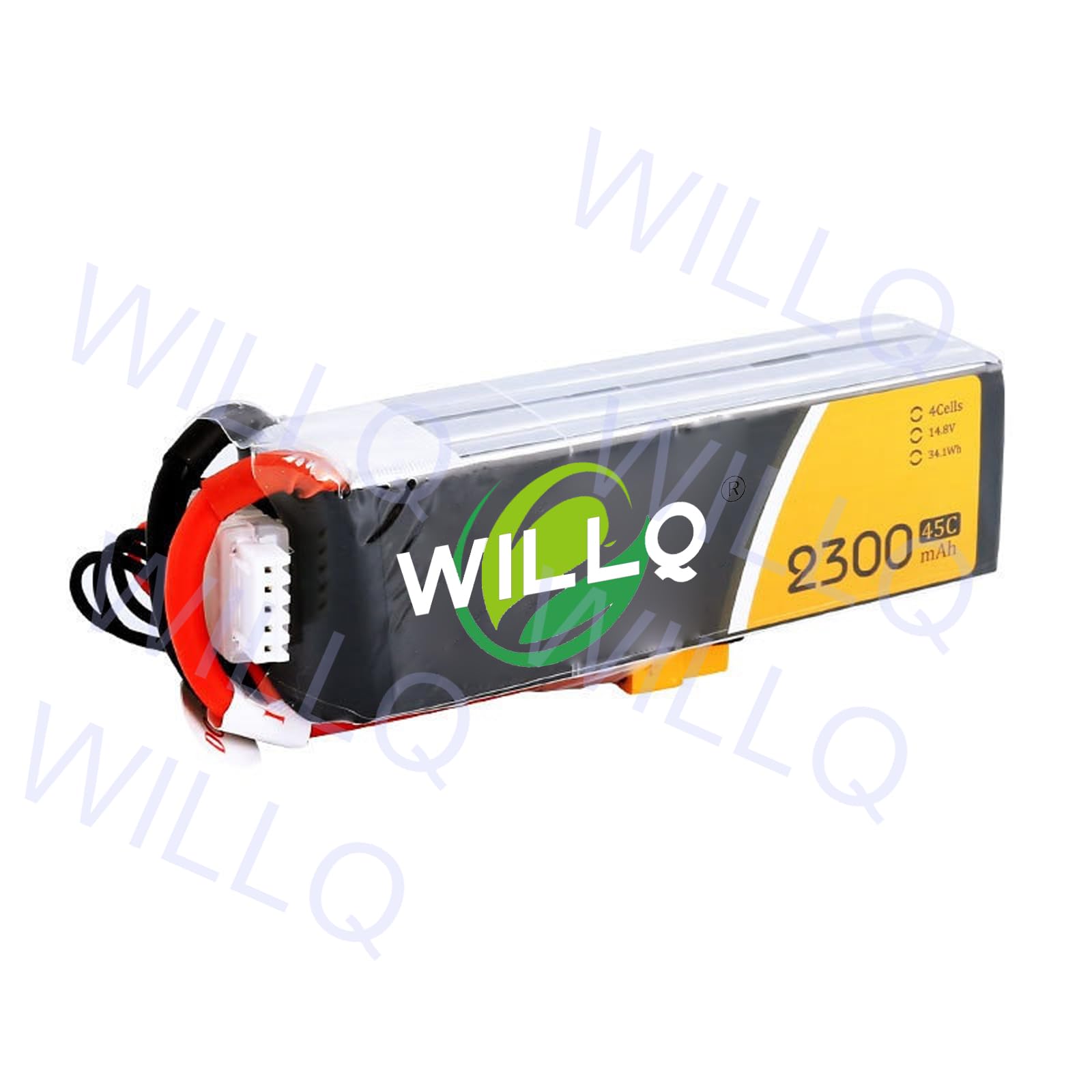 Batteria LiPo da 2300 mAh 3S 11,1 V/4S 14,8 V 45C con connettore XT60 per droni FPV, quadricotteri, elicotteri, Aerei, Auto, Camion, Barche e Altri Modelli RC.