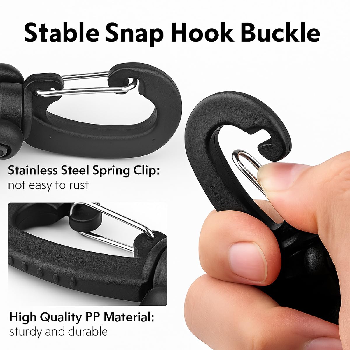 Gebildet 2 pezzi Nera Clip Porta Tubo da Immersione Accessori per Immersioni Clip per Tubo da Immersione Doppio BCD con Fibbia a Moschettone per Accessori per Lo Snorkeling