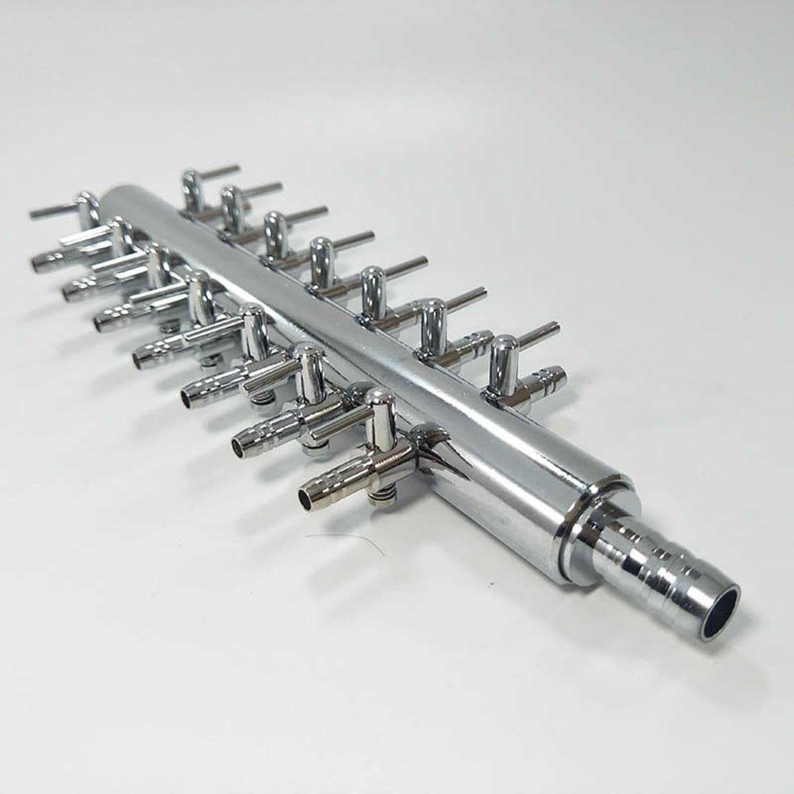 Aquarium Air Splitter Ventil Metall Luftverteiler Verbinder Schlauchanschluss Durchflussregler für Aquarien Fischtanks Aquatische Systeme 8mm/0.31inch, 14-Wege