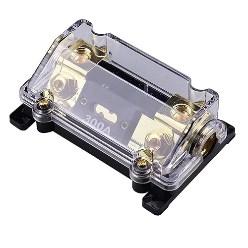 Miniatura 2 de ZOOKOTO Soporte de fusibles de 300 A, soporte de fusibles ANL en línea de audio estéreo para automóvil, calibre 0 2 4 en salida con fusible de 300