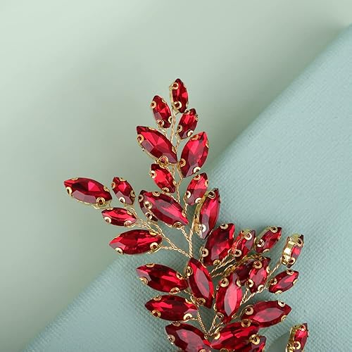 Miniatura 8 de Kercisbeauty Diadema de cristal azul con diamantes de imitación para boda, pieza de pelo plateado para mujeres y niñas, joyería para el cabello