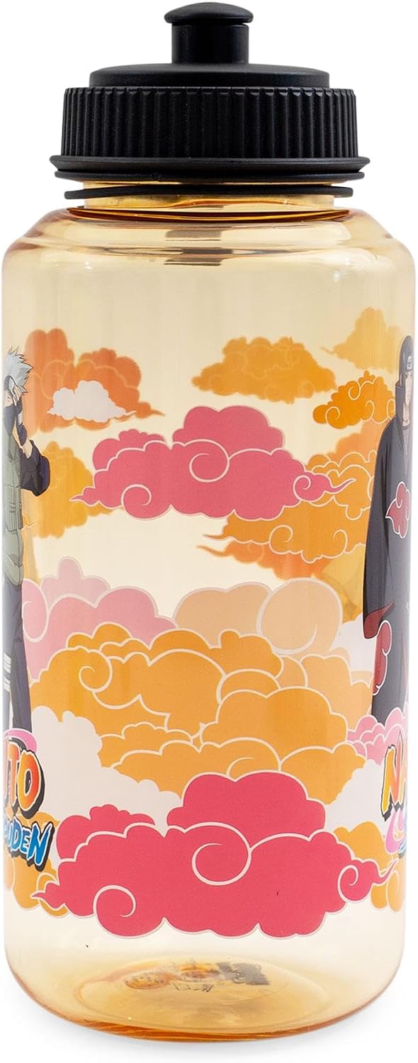 JUST FUNKY Naruto Shippuden Characters Plastic Water Bottle With Push Cap | Large Sports Jug For Gym, Work | Holds 32 Ounces image 2