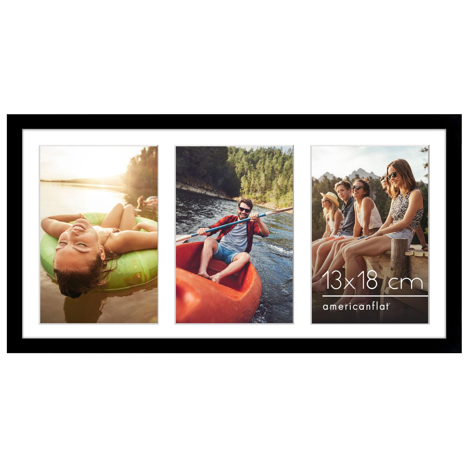 Cornice Portafoto Americanflat 11x14 - Legno Chiaro Con Vetro Infrangibile