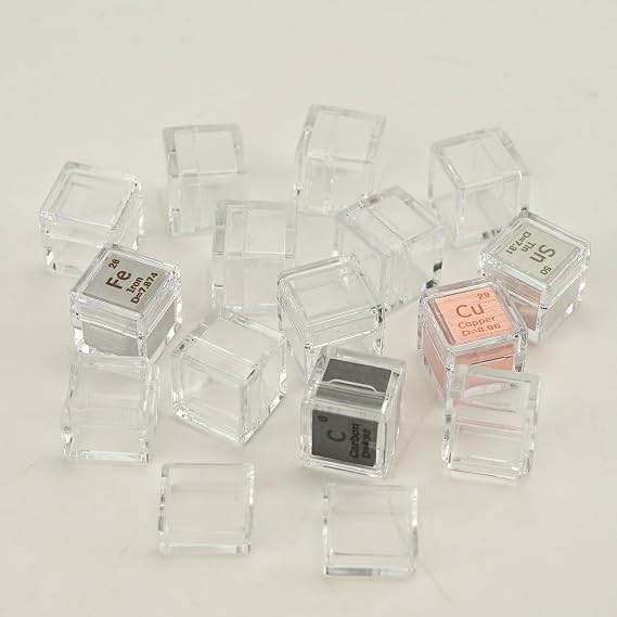 10mm Acrylic Display Boxs for Element Cubes, 0.39 Clear Protective Storage Box for Elements Collections Displays (20PCS)
