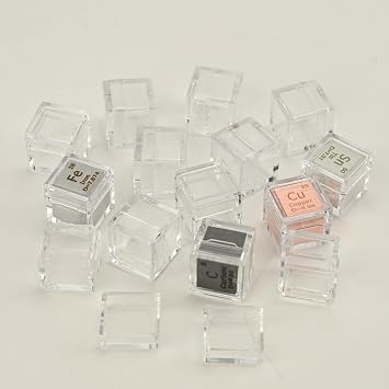10mm Acrylic Display Boxs for Element Cubes, 0.39 Clear Protective Storage Box for Elements Collections Displays (20PCS)