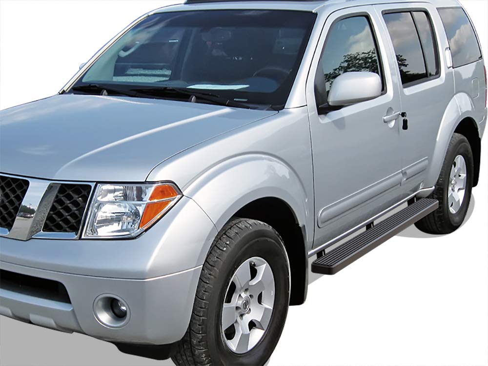 APS Running Boards (Nerf Bars Side Steps Step Bars) Compatible with Nissan Pathfinder 2005-2012 (Black Powder Coated 4 inches)