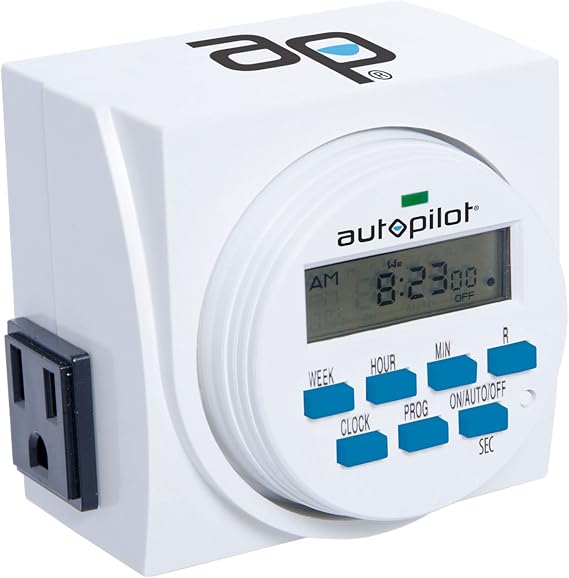 Autopilot 7 Day Dual Outlet Digital Programmable Light Timer Controller, 4 Pack