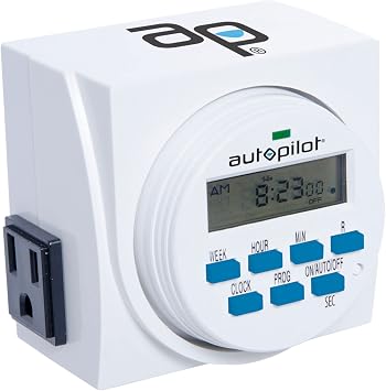 Autopilot 7 Day Dual Outlet Digital Programmable Light Timer Controller, 4 Pack