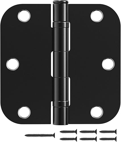 Vista 17 de Bisagras de puerta de latón pulido de 3.5 pulgadas, bisagras de puerta doradas, paquete de 30 esquinas de radio de 5/8 pulgadas, bisagras de puerta