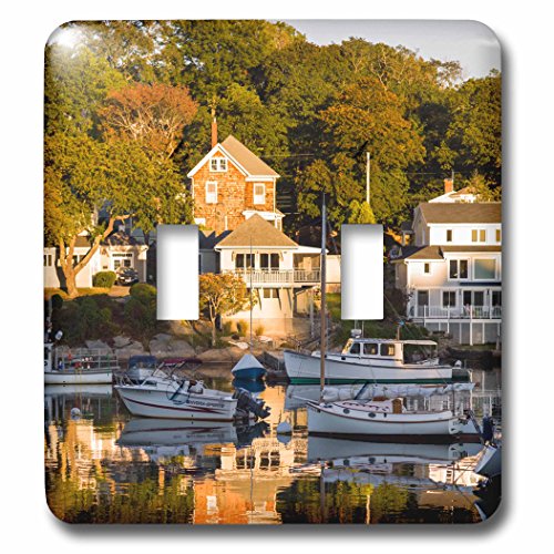 Double interrupteur à bascule 3D Rose Massachusetts Gloucester Lobster Cove - 2