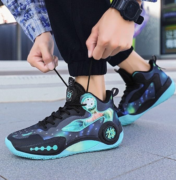 Image of Men's Basketball Shoes Fashion Printed Sneakers