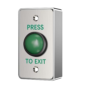 Push to Exit Button with Back Mount Box IP67 Waterproof Stainless Steel NO/NC Press Exit Switch