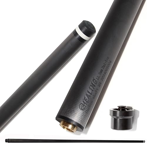 100% Carbon Fiber Shaft, Black Technology Shaft of Pool Cue Front Part for Billiard Play/Break/Snooker Cue Shaft with Foam- 737 mm,745mm,765mm