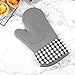 Grid Patterned Silicone Anti Slip and Heat-Insulating Gloves, Kitchen Safety Protection Tools