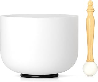 Sponsored Ad - MEDITUNE Quartz Crystal Singing Bowl (8 Inch, 440Hz, B Note Crown Chakra) for Meditation, Mindfulness, Soun...