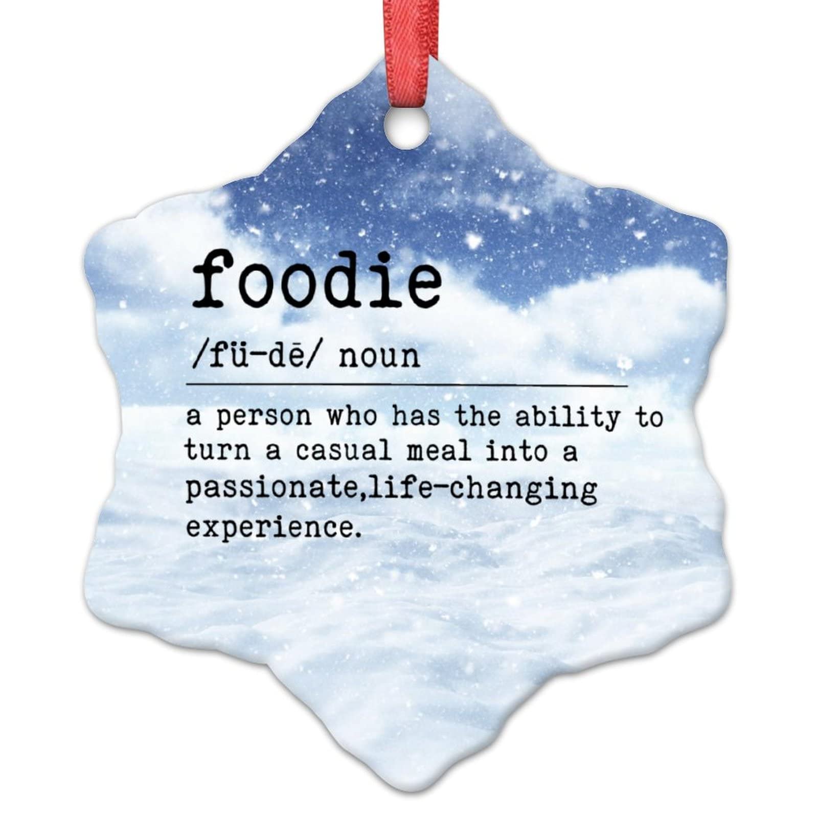 Foodie Christmas Ornaments Foodie Definition Typography Personalized Christmas Ornaments 2022 Foodie Quote Christmas Tree Ornaments Keepsake Gifts for Holiday Souvenir Wedding Birthday