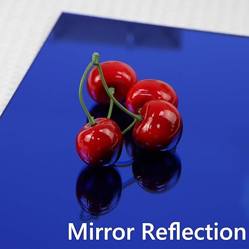 Miniatura 3 de Hoja de plexiglás acrílico azul marino de 8 x 12 pulgadas, panel acrílico no transparente de 0.09 pulgadas de grosor con superficie de efecto