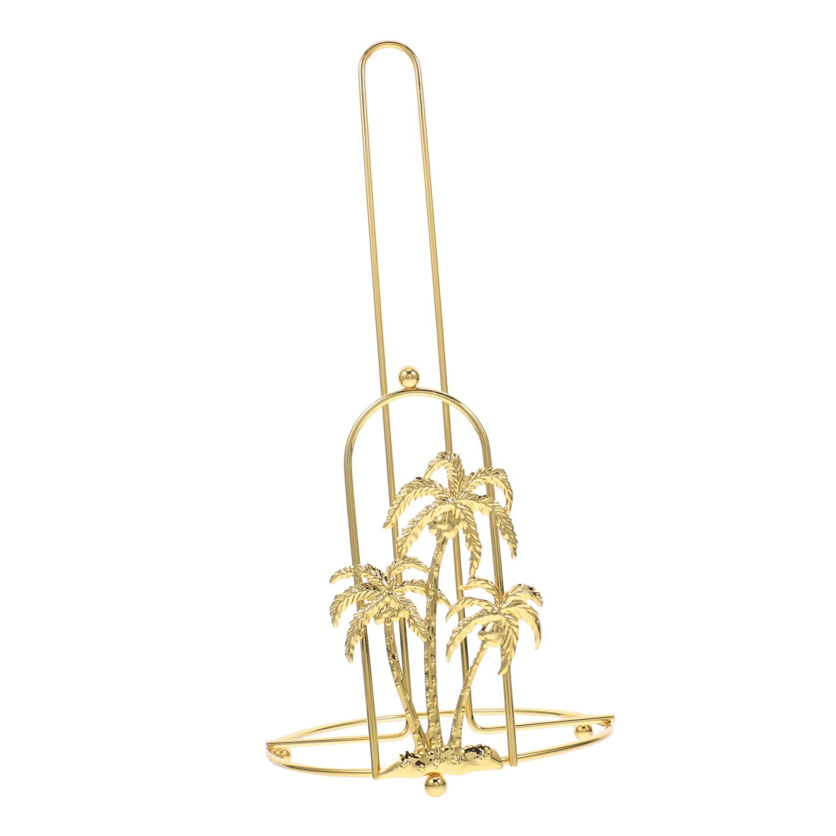 Portarrollos de cocina elegante en metal compacto para soporte de papelera de toallas de comedor