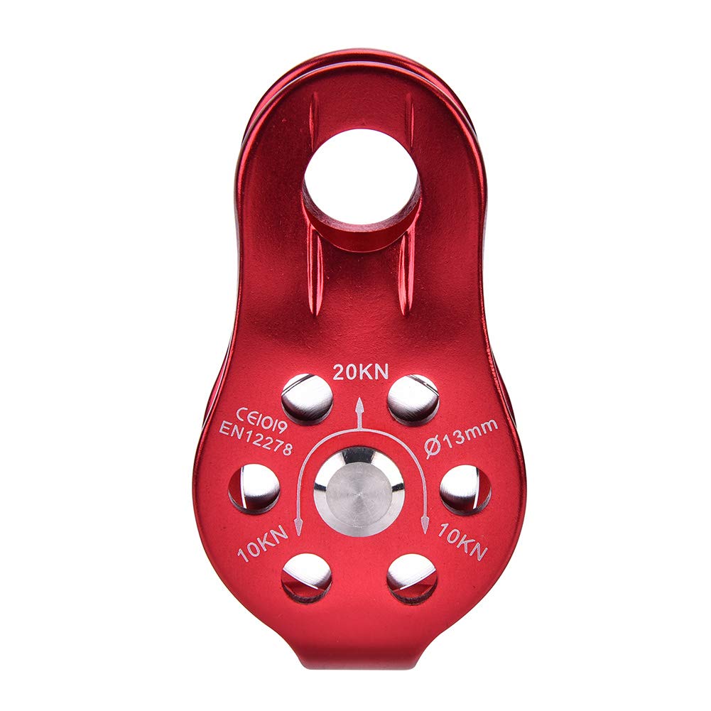Mountaineering Climbing Tools, Pulley for Carrying for Climbing for Carrying Simple Climbing Pulley, (Red)