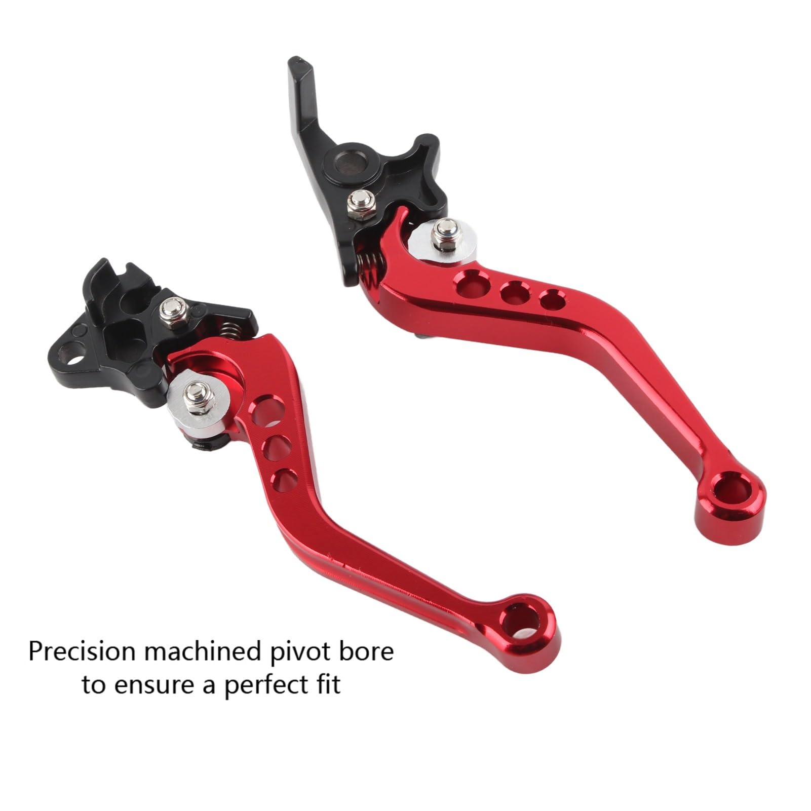 Yosoo Leva del Freno della Frizione, Coppia di 22 Mm 7/8 "Leva del Freno a Tamburo della Frizione del Motociclo leva freno anteriore moto (rosso)