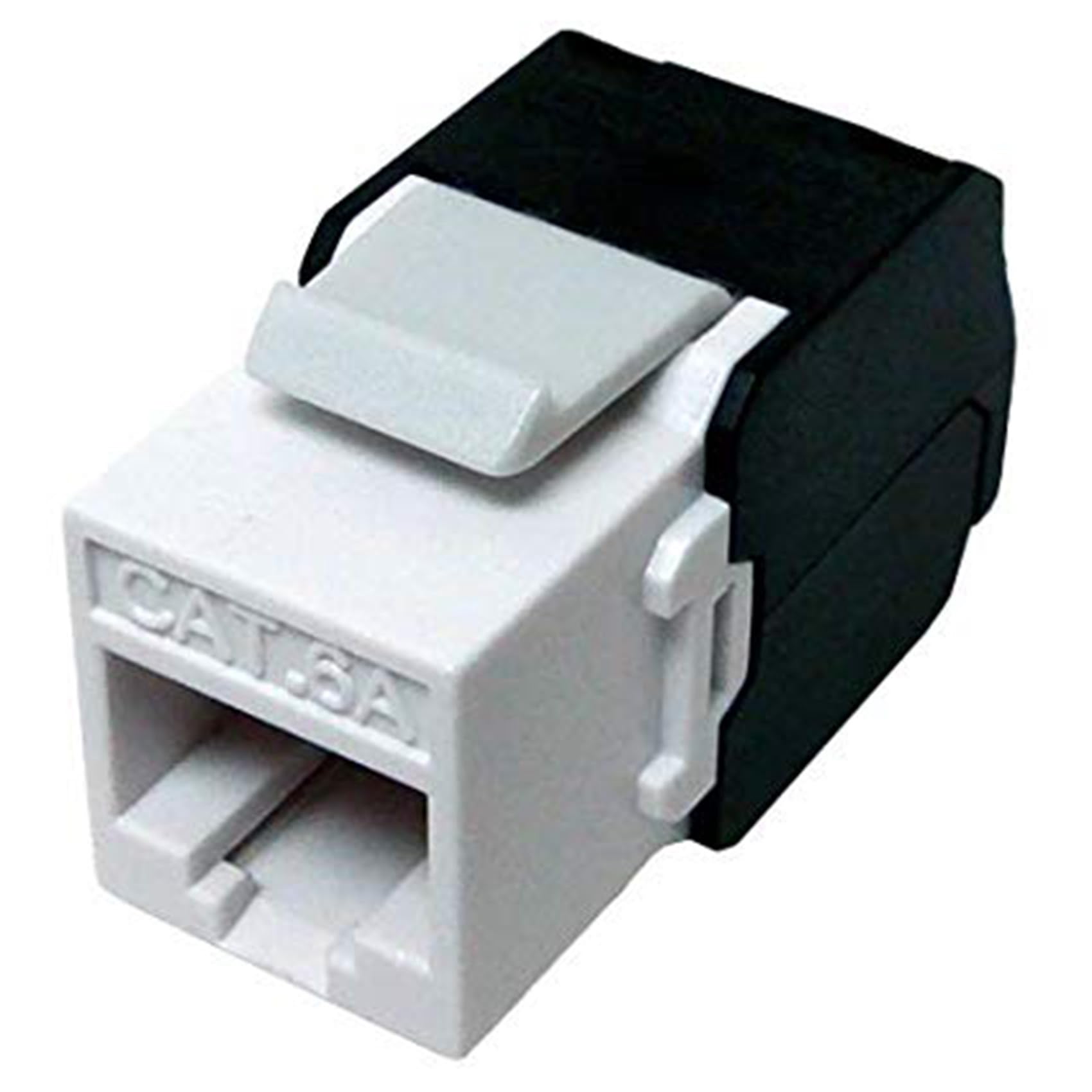 40-pak Cat6A RJ45 gniazdo - kompatybilne z Cat6 -180 stopni, beznarzędziowe -Ethernet gniazdo ścienne -Cat6A łącznik sieciowy