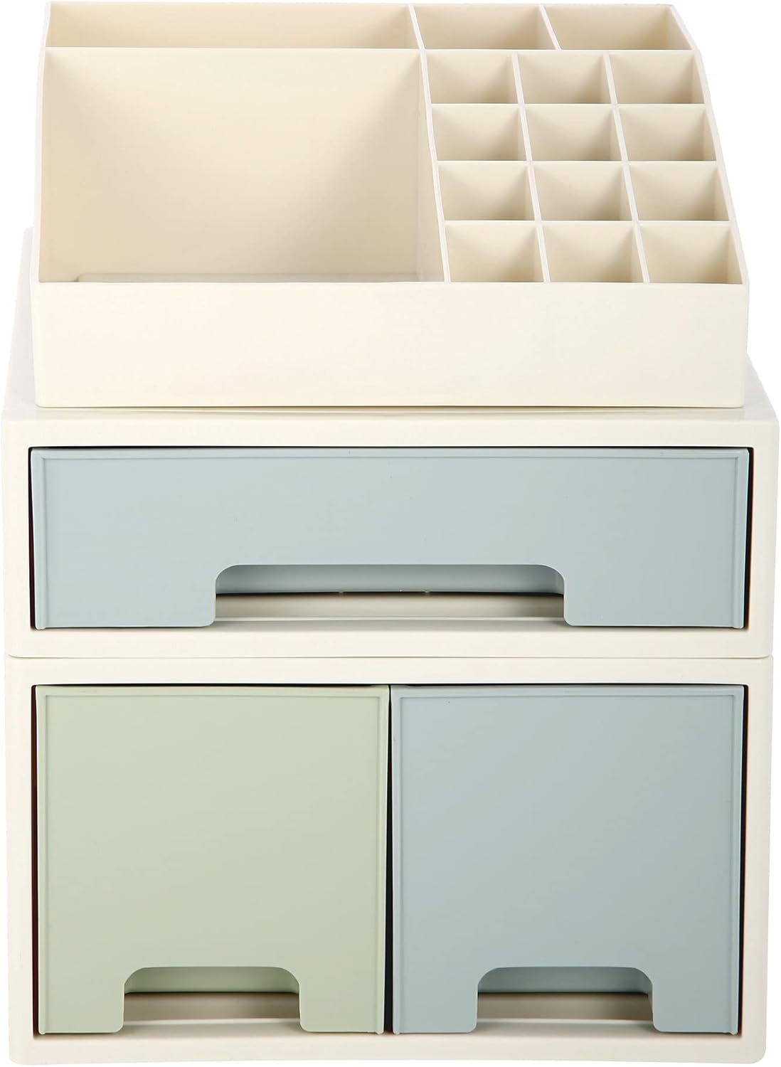Stationery Organizer Box, Cosmetic Storage Box, Pen/Pencil, Remote Control, Office Supplies, Business Card Holder, Free Combination, [TBD-04] w/ 3 Drawers + 16 Slots