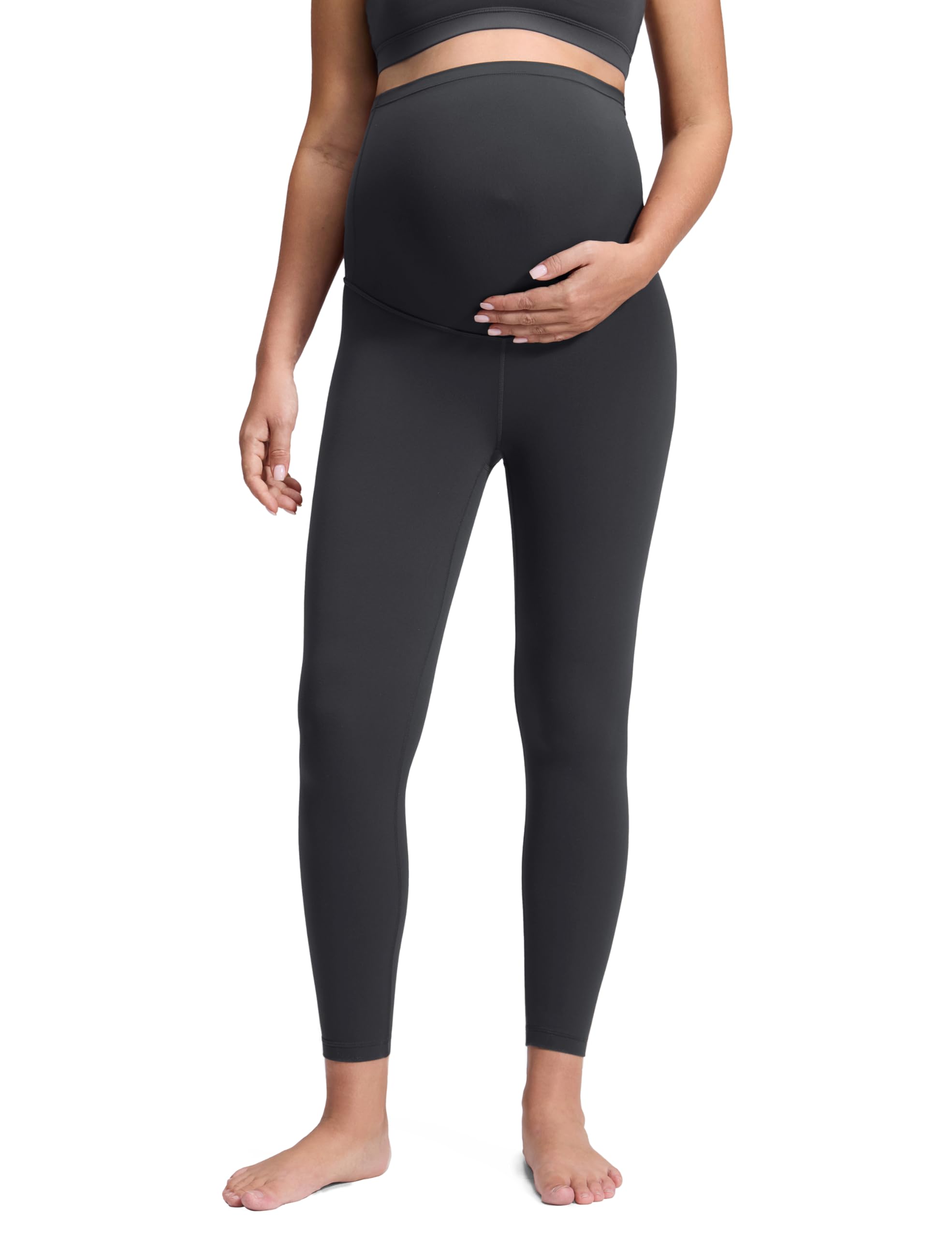 CRZ YOGA Women's Butterluxe 25" Maternity Leggings - Over Bump Workout Leggings Pregnancy Soft Belly Support Yoga Pants — view 16