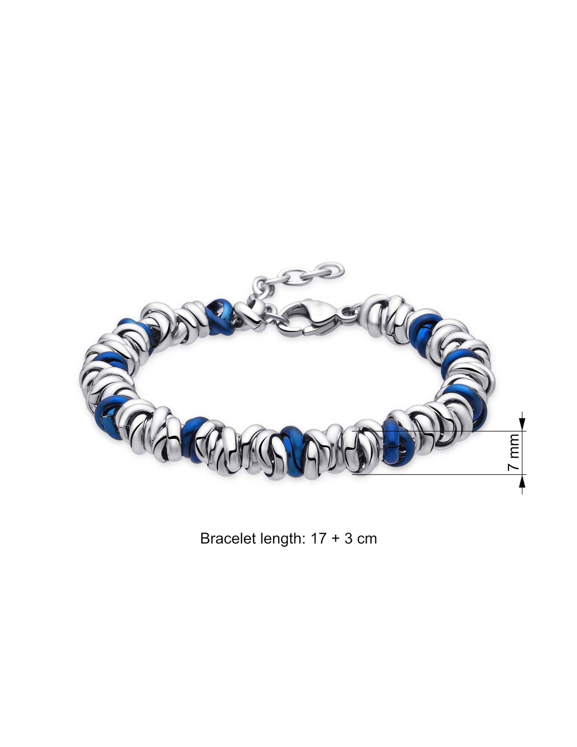 Dada Gioielli - Bracciale Donna Anelli Intrecciati a Nodino in Acciaio In Colori Diversi Idee Regalo Donna. Bracciali con Anelli Intrecciati ideali per tutte le idee Regalo