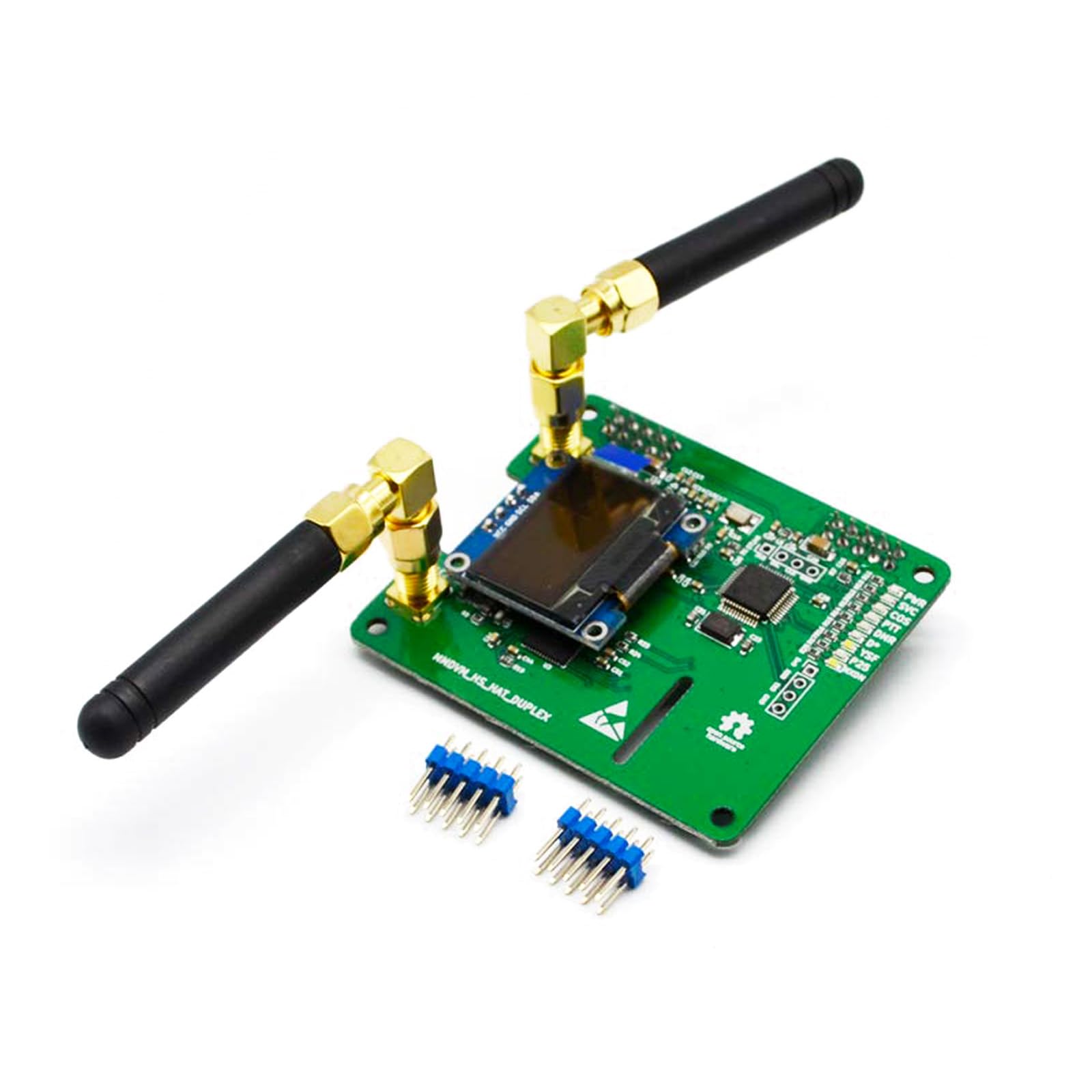 AURSINC Module MMDVM Double Hat Duplex Hotspot avec écran OLED 0.96 V1.47 Compatible P25 DMR YSF NXDN pour Raspberry Pi Vert