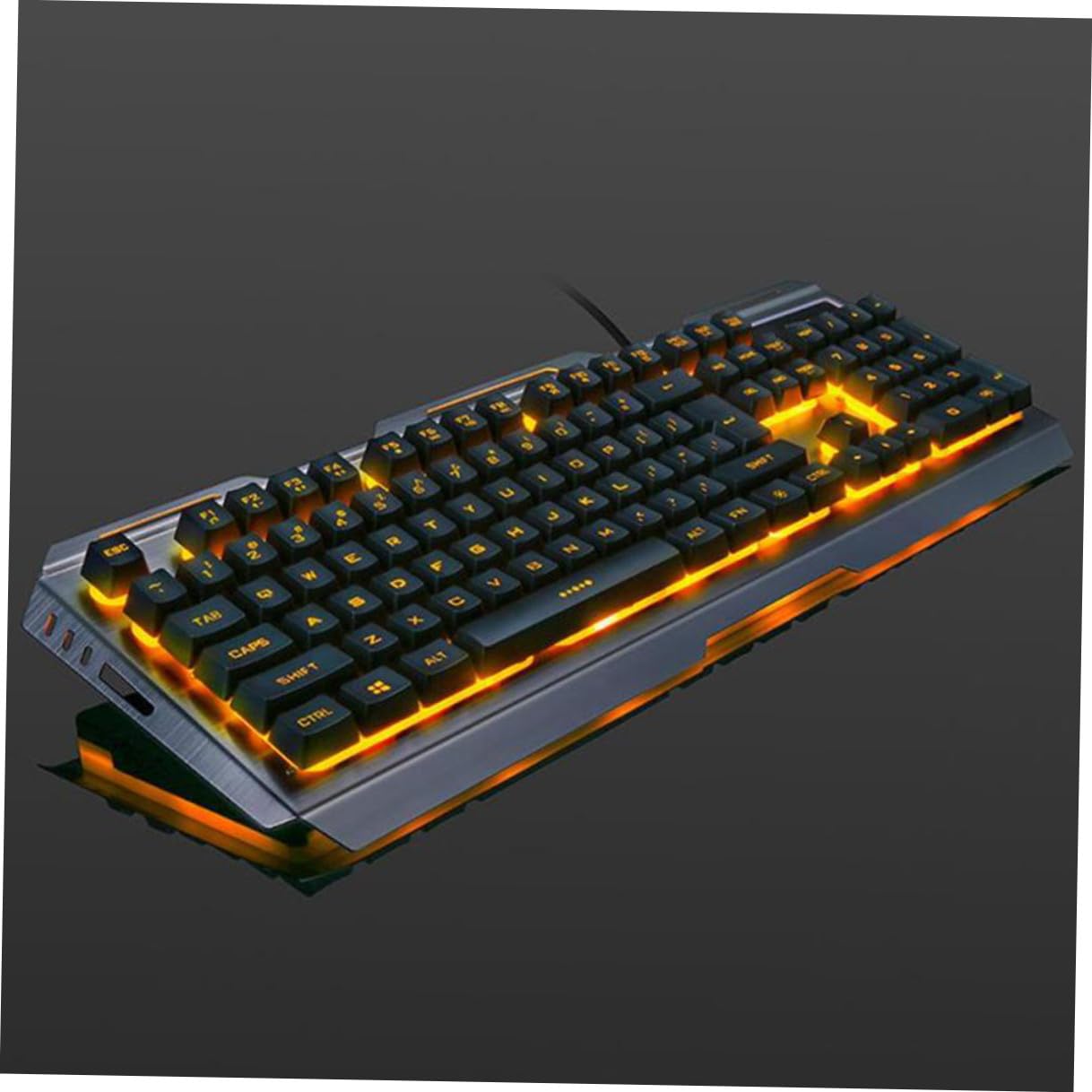 Set Tastiera e Mouse Meccanici USB Retro Nero in Plastico | Retroilluminazione Led, Tasti Flottanti ad Alta Elasticità, Scorciatoie Fn Multimediali, Incisione Caratteri