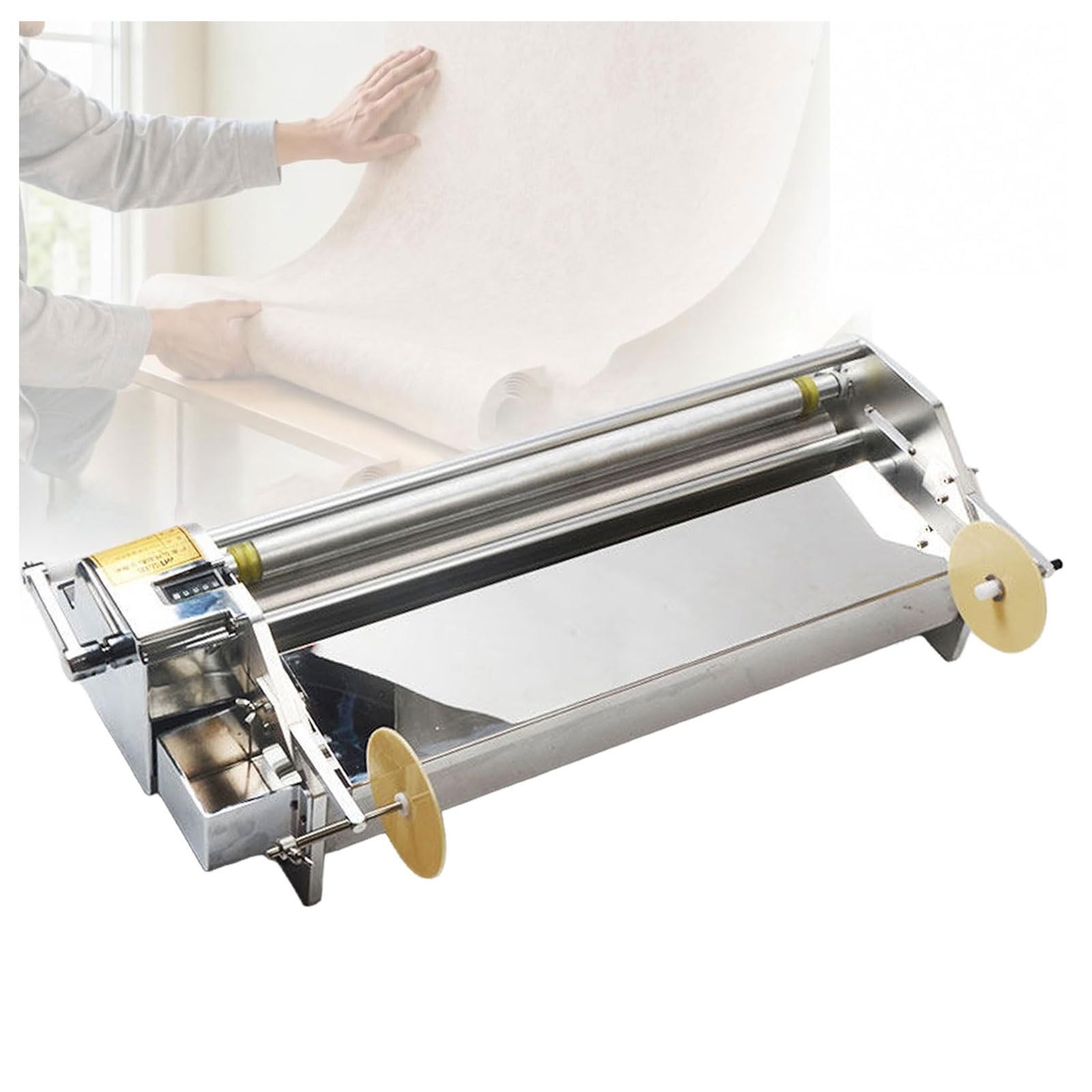 Aplicador adhesivo de papel tapiz de manivela manual, revestidor de espesor ajustable, diseño de acero inoxidable duradero, longitud de 70cm para aplicación de pegamento sin esfuerzo y precisión en pr