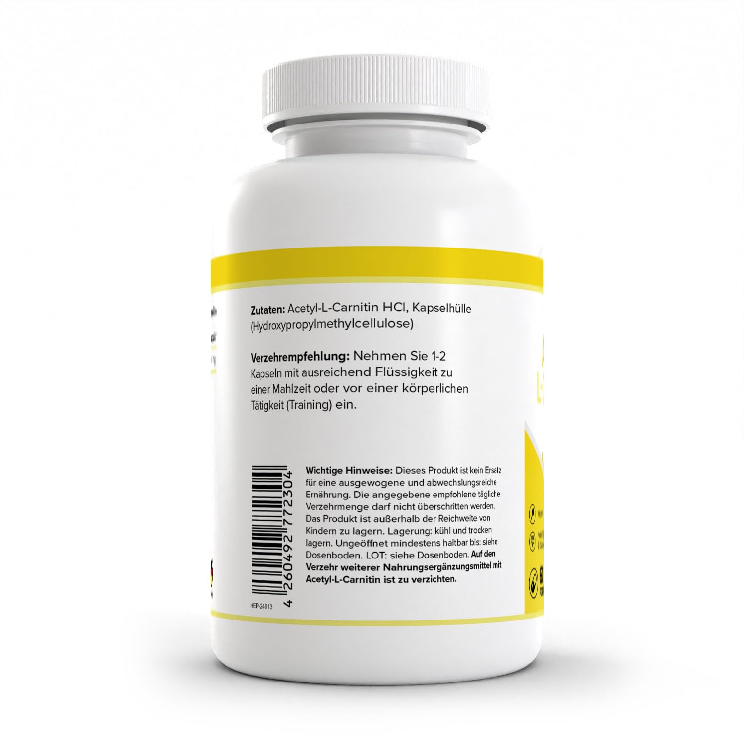 Zec+ Unflavored Health+ Acetyl L-Carnitine, 120 Stück