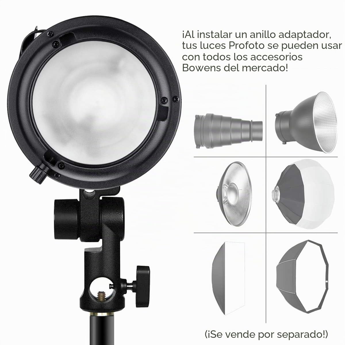 Fomito Photo Studio Profoto Speedring a Bowens Mount Converter Monolight Anillo adaptador intercambiable