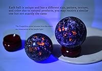 Vista 146 de AMOYSTONE Bola de aventurina azul Natural Cuarzo Cuarzo Cristal Esfera Piedra Bola con Base de Madera