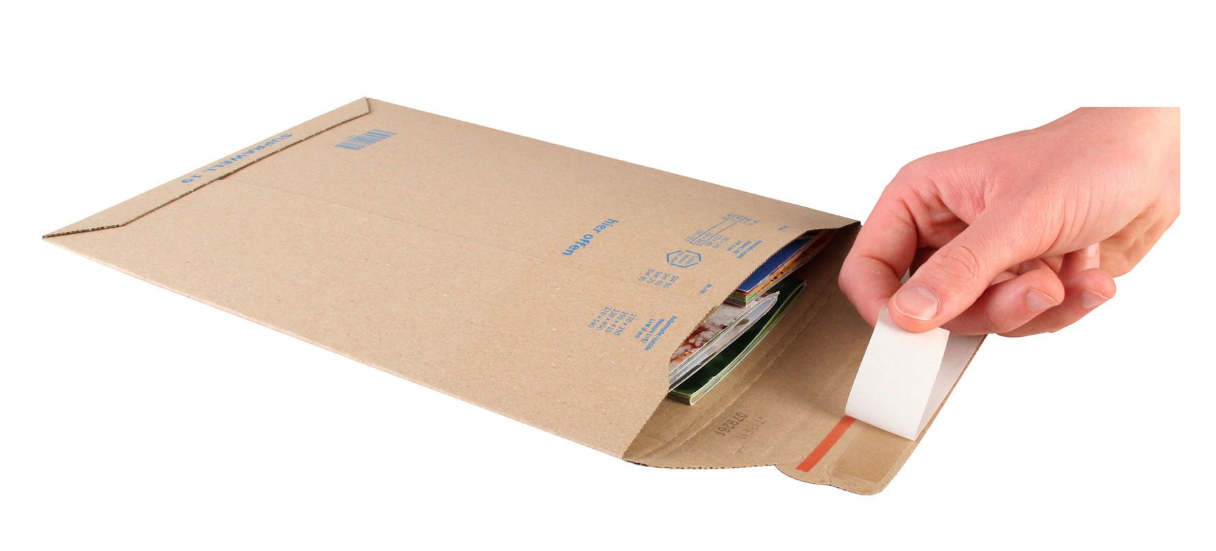 Vita Packaging 280 X 200 Mm 300 gsm Koperta Z Tektury Falistej Odrywane I Zamykane Pce19 Kraft Pakiet 100