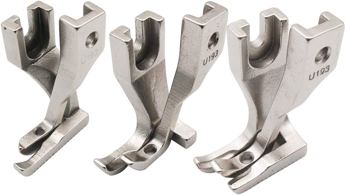 CKPSMS Brand -#KP-19070-3 3SET Right&Left Toe Zipper Foot &Standard Walking Foot Compatible with/Replacement for JUKI Brand DU-141 DU-1181 CONSEW Brand 205RB Jack Brand H2+