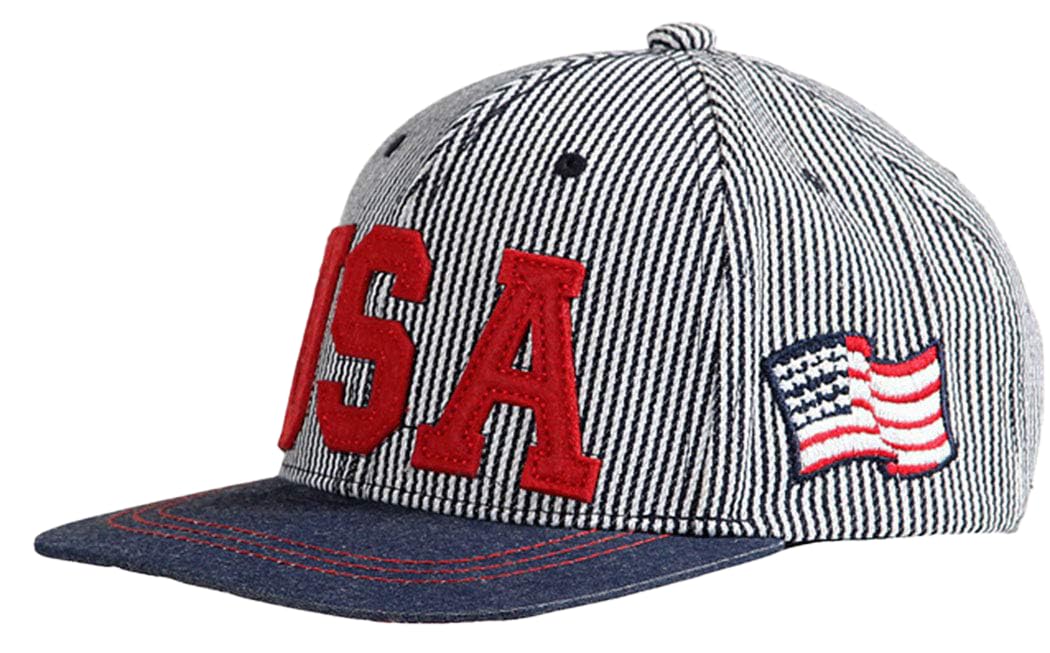Gorra de algodón para niños visera snapback ajustable azul 2-6 años 8