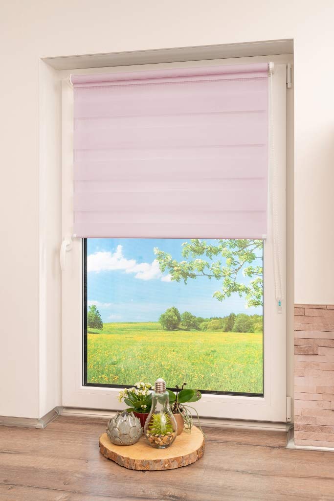 Khome K-Home Klemmfix Doppelrollo Madrid ohne Bohren Pink 90 x 200 cm (B x L) – Bild 4
