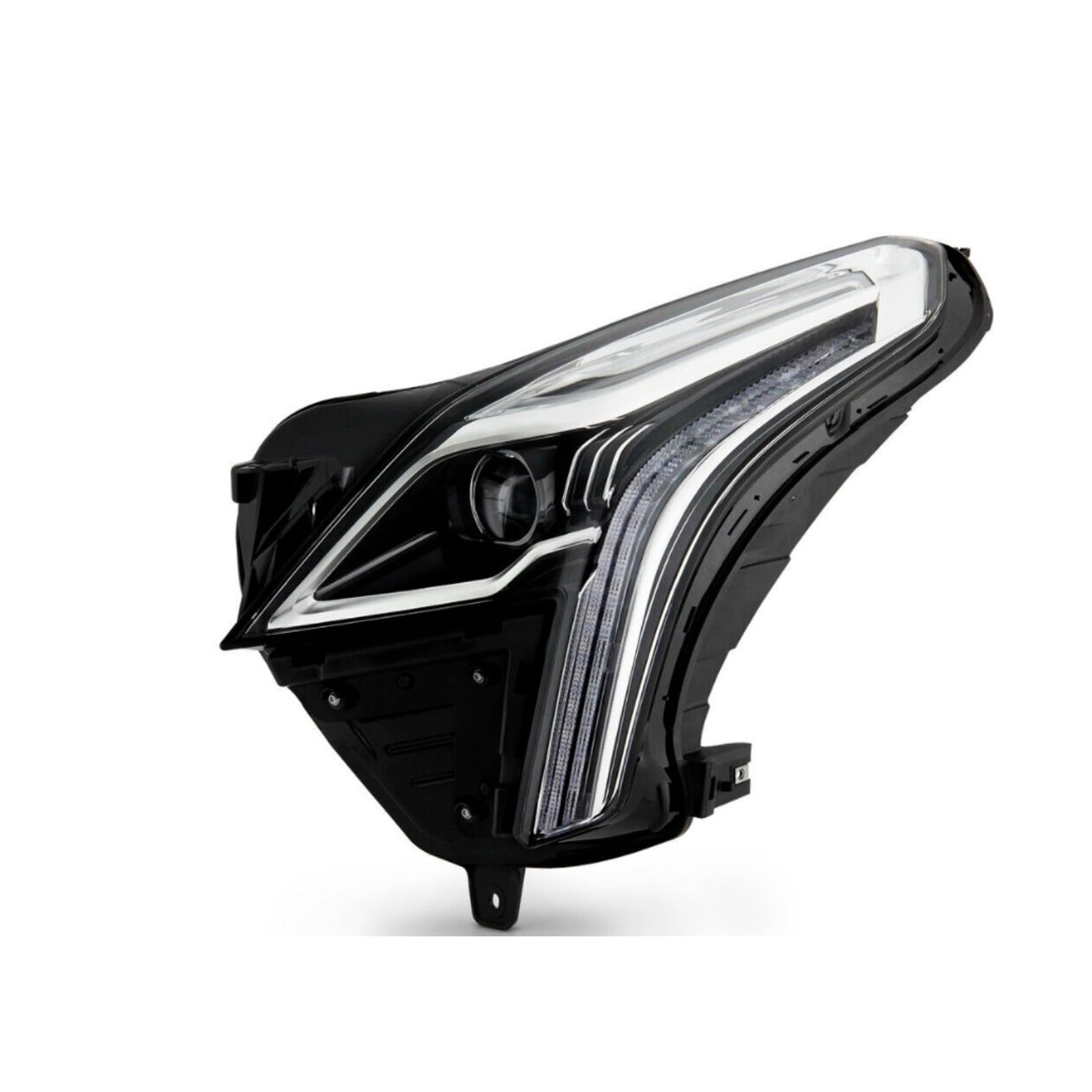 Factory LED Headlights Assembly Compatible With 2017-2019 Cadillac XT5 Driver Side Headlamps Replace for 23386130 84648543 GM2502454 Chrome Housing/Clear Lens (17-22)