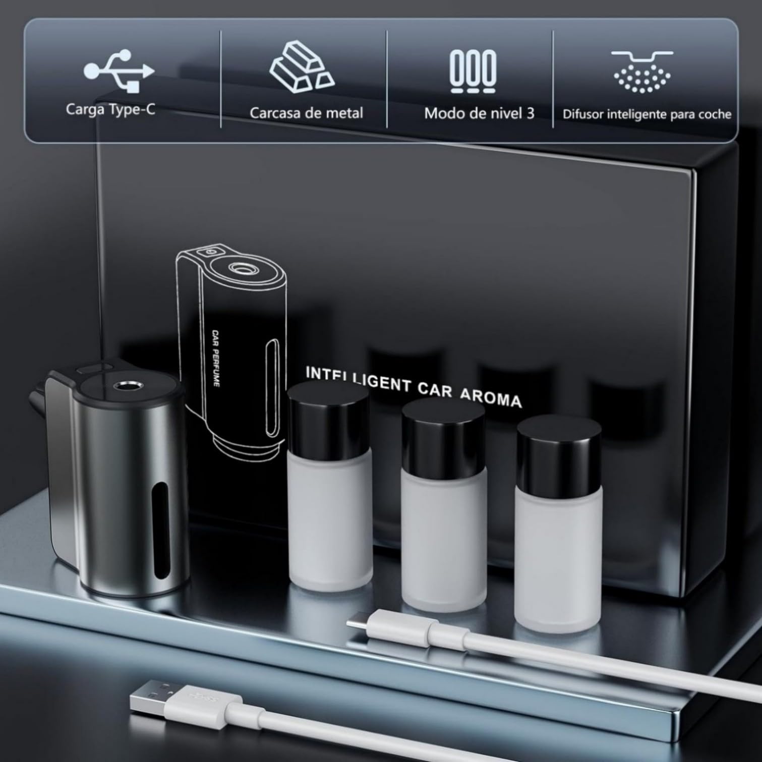 Set Profumatore Auto – Diffusore Elettrico + Profumi 30 ml