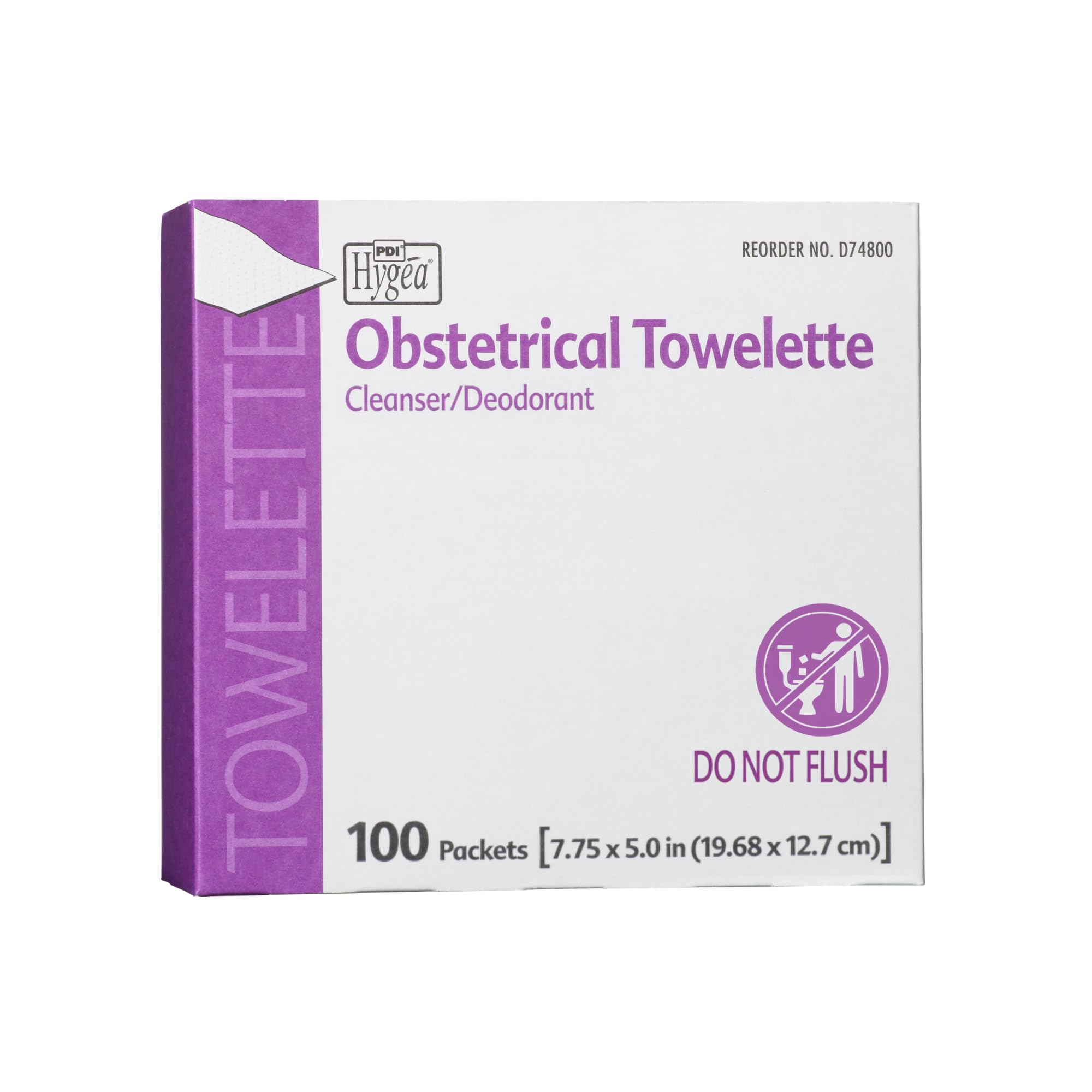 Hygea Obstetrical Towelette, Postpartum Care, Feminine Personal Cleansing Wipe With Benzalkonium Chloride, Individually Wrapped, 100 Wipes Per Box — Amazon image 3