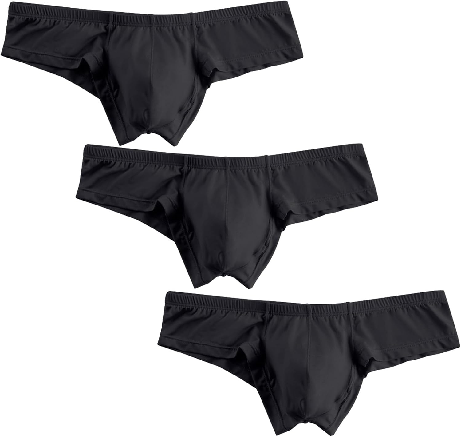 HOOFESAN Men's Underwear Micro Modal Bikini Briefs Low Rise Half Back Coverage Silky Touch Underpants Multipack