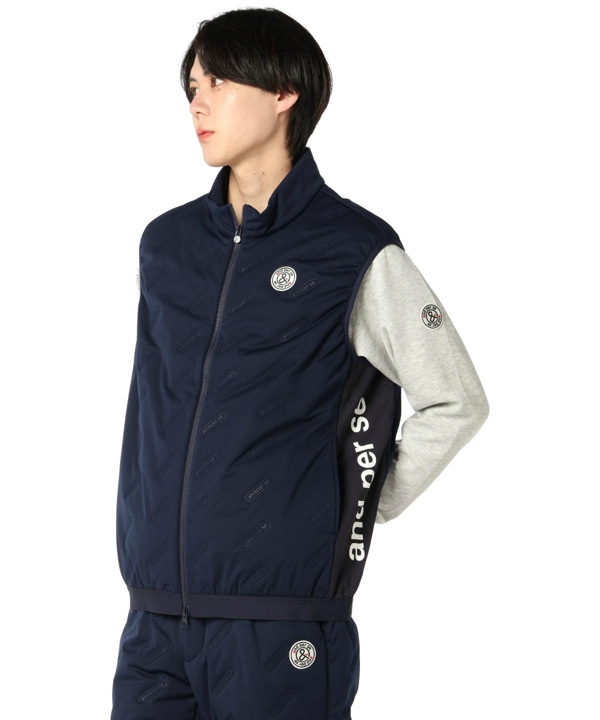 Amazon | [アンパスィ] ゴルフウェア ベスト メンズ エアジャスター中