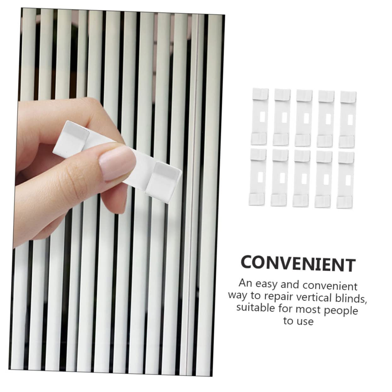 ULDIGI Replacement for Vertical Blinds 10pcs Repair Tabs Sturdy Metal Material