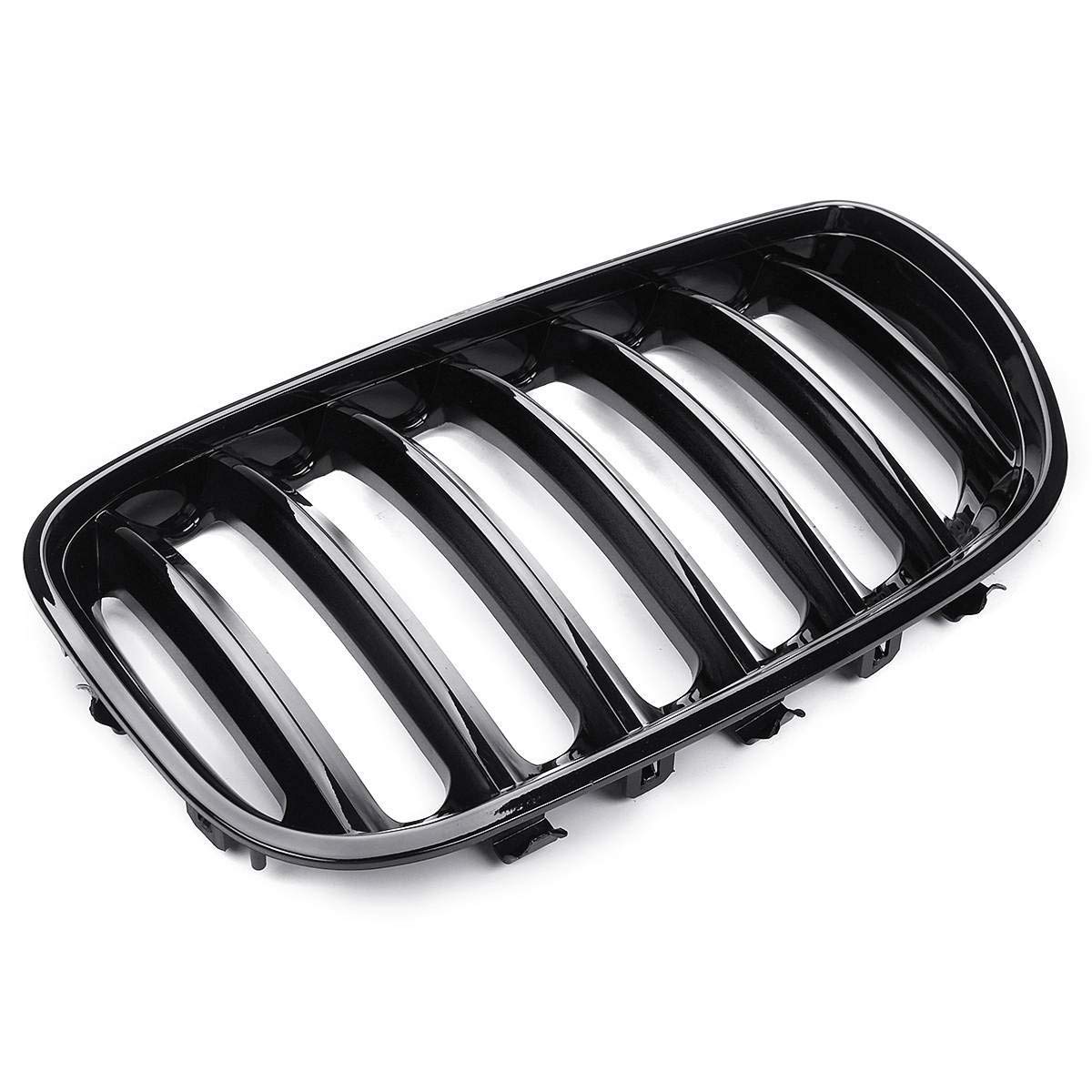 X5 E53 2004–2006 Frontstoßstangengitter für Frontstoßstange, glänzend, Schwarz, 1 Paar