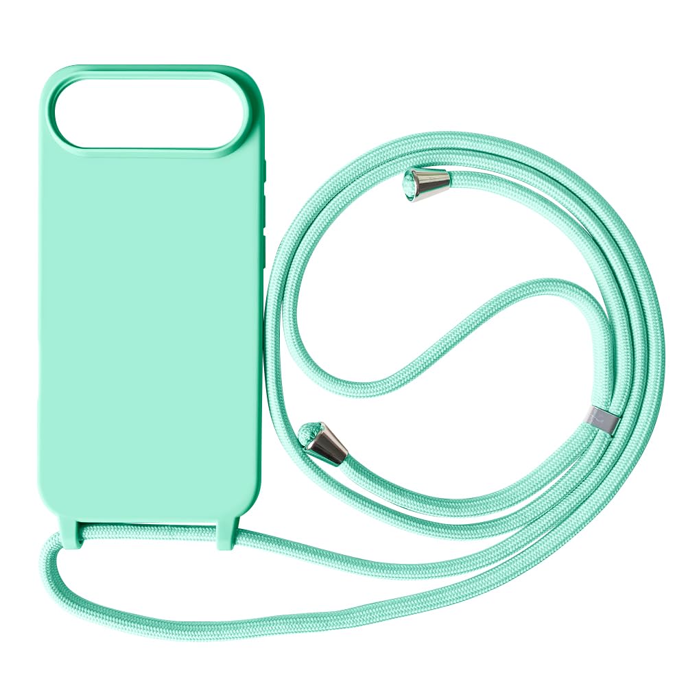 Funda Compatible con iPhone 16(6.1"),Ajustable Collar Correa de Cuello Cordón Cuerda Carcasa TPU Bumper Silicona Skin Caso para iPhone 16(6.1")-Rojo — view 17