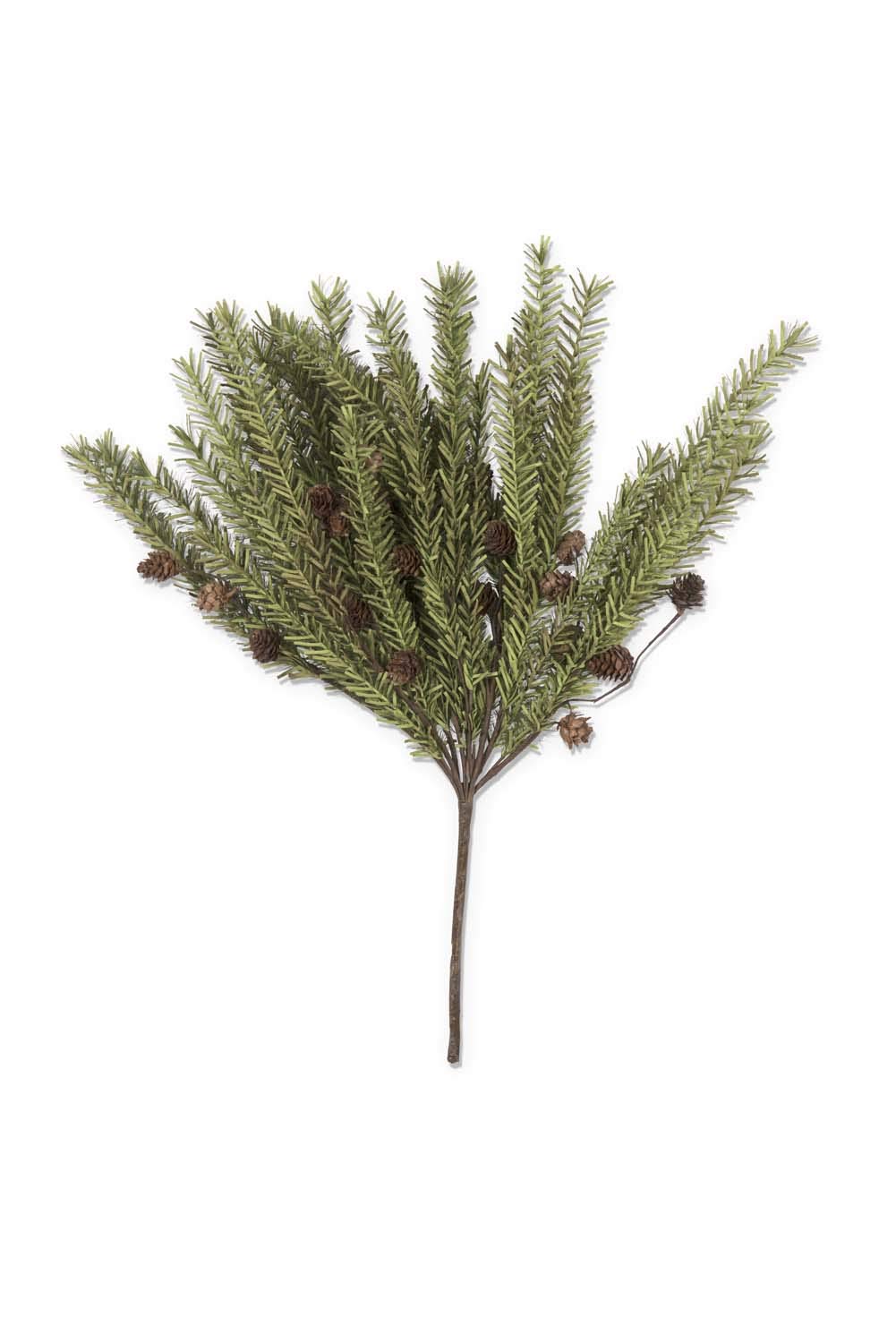 K&K Interiors 52982B 21 Inch Eva Bush W/ Pine Cones, Green
