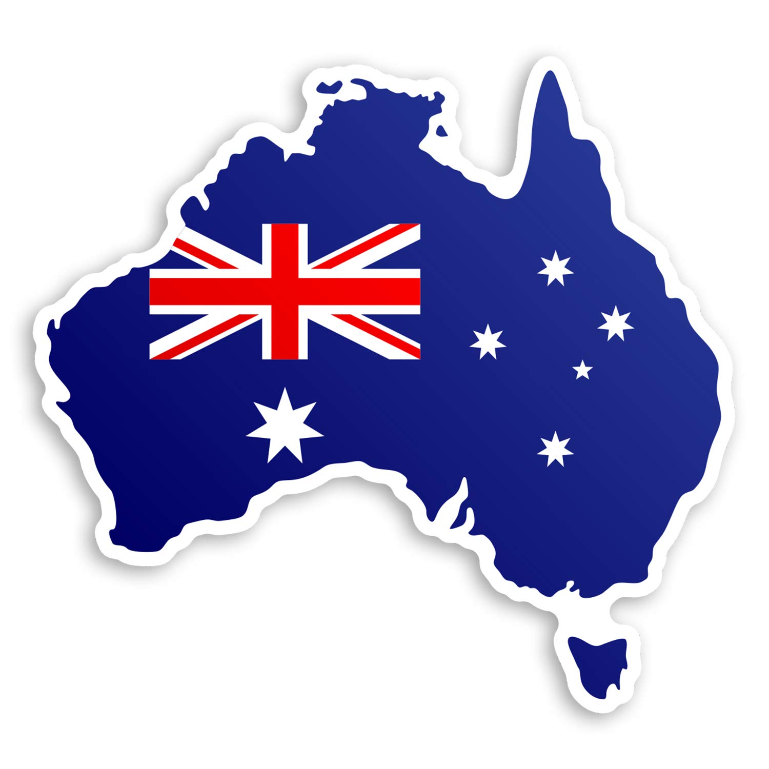 2 x 10cm Australia Flag Vinyl Stickers - Map Travel Oz Luggage Sticker #30995 (10cm Wide)