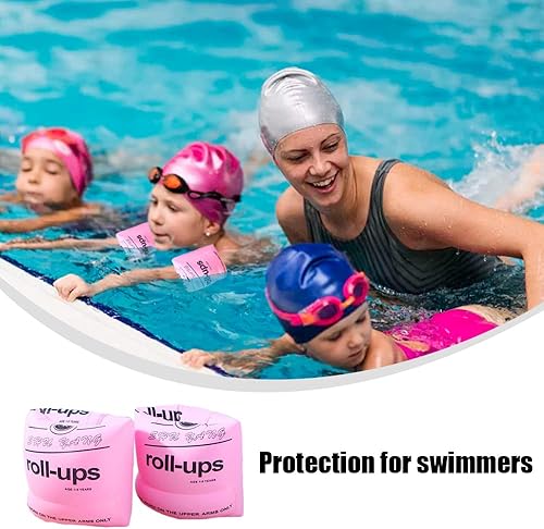 Miniatura 7 de 2 brazaletes inflables de natación, flotadores de brazo de natación gruesos, flotadores de brazo de piscina para niños, bandas de natación para