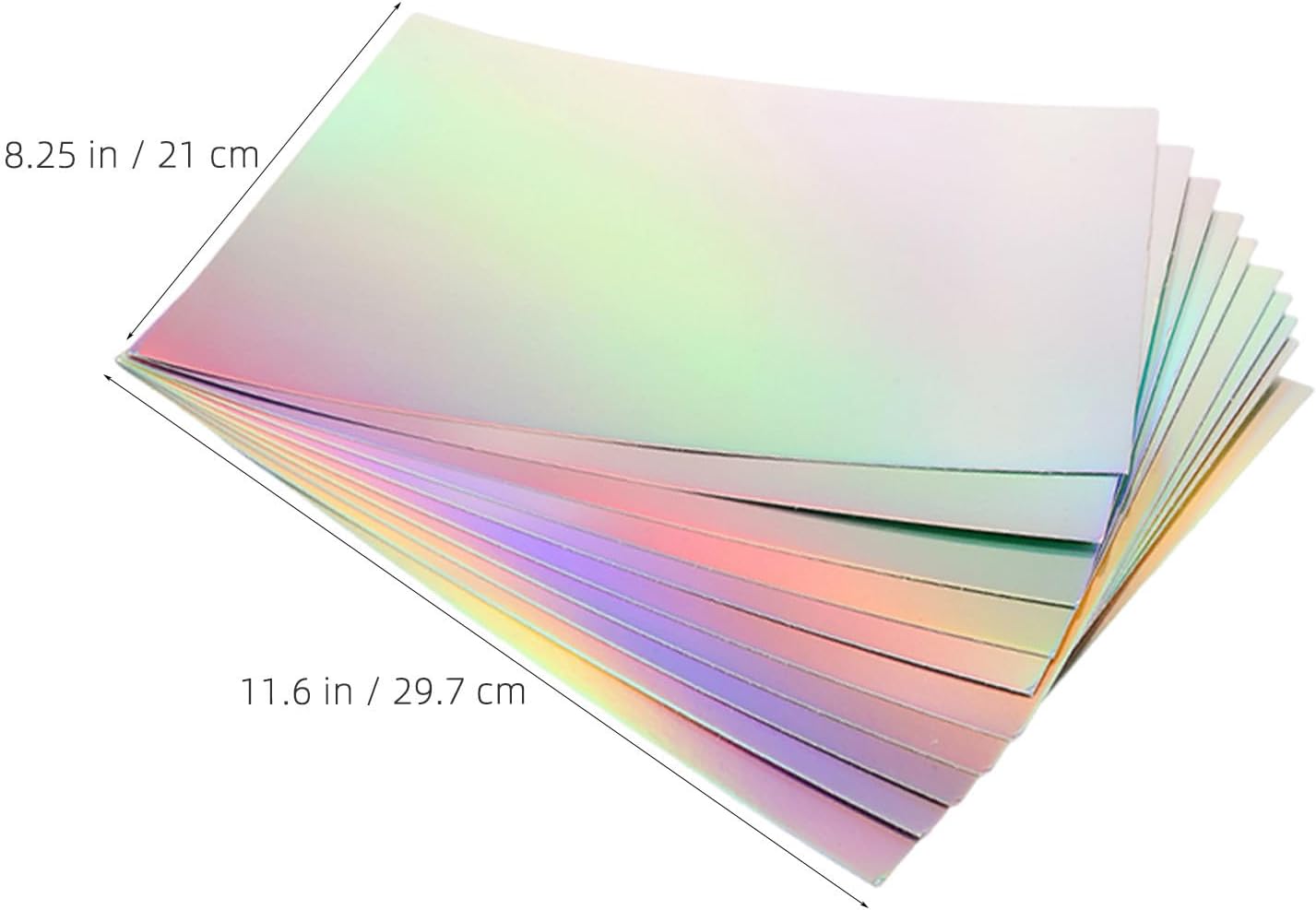 30 Sheets Mirror Cardstock Double Sided Metallic Paper